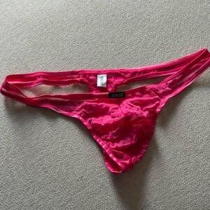 Vibrant Pink Sheer FabricThong